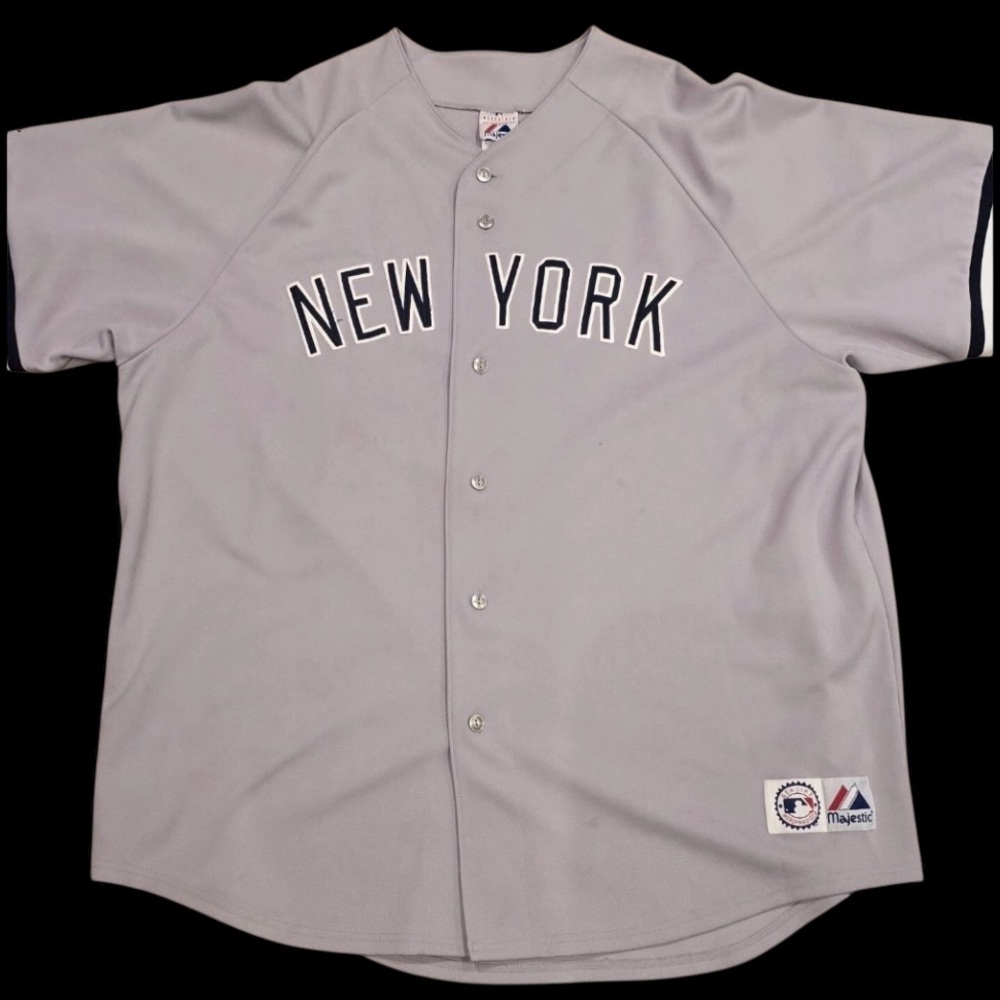 Majestic New York Yankees Gray Baseball Jersey Men's XXL Genuine Merchandise